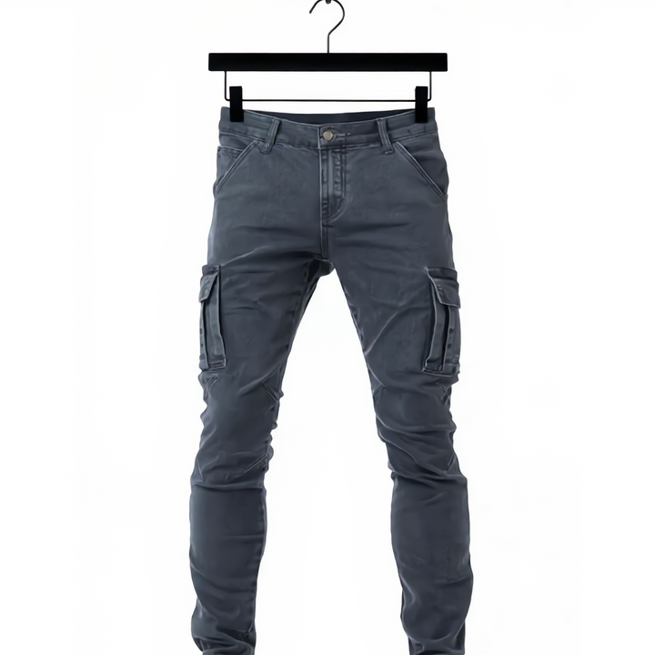 POLAMIA | Nero Cargo Denim Jeans